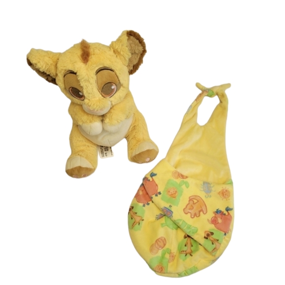 Disney Parks Simba Lion King Baby Plush with Blanket Pouch Wrap  10" - Picture 2 of 8